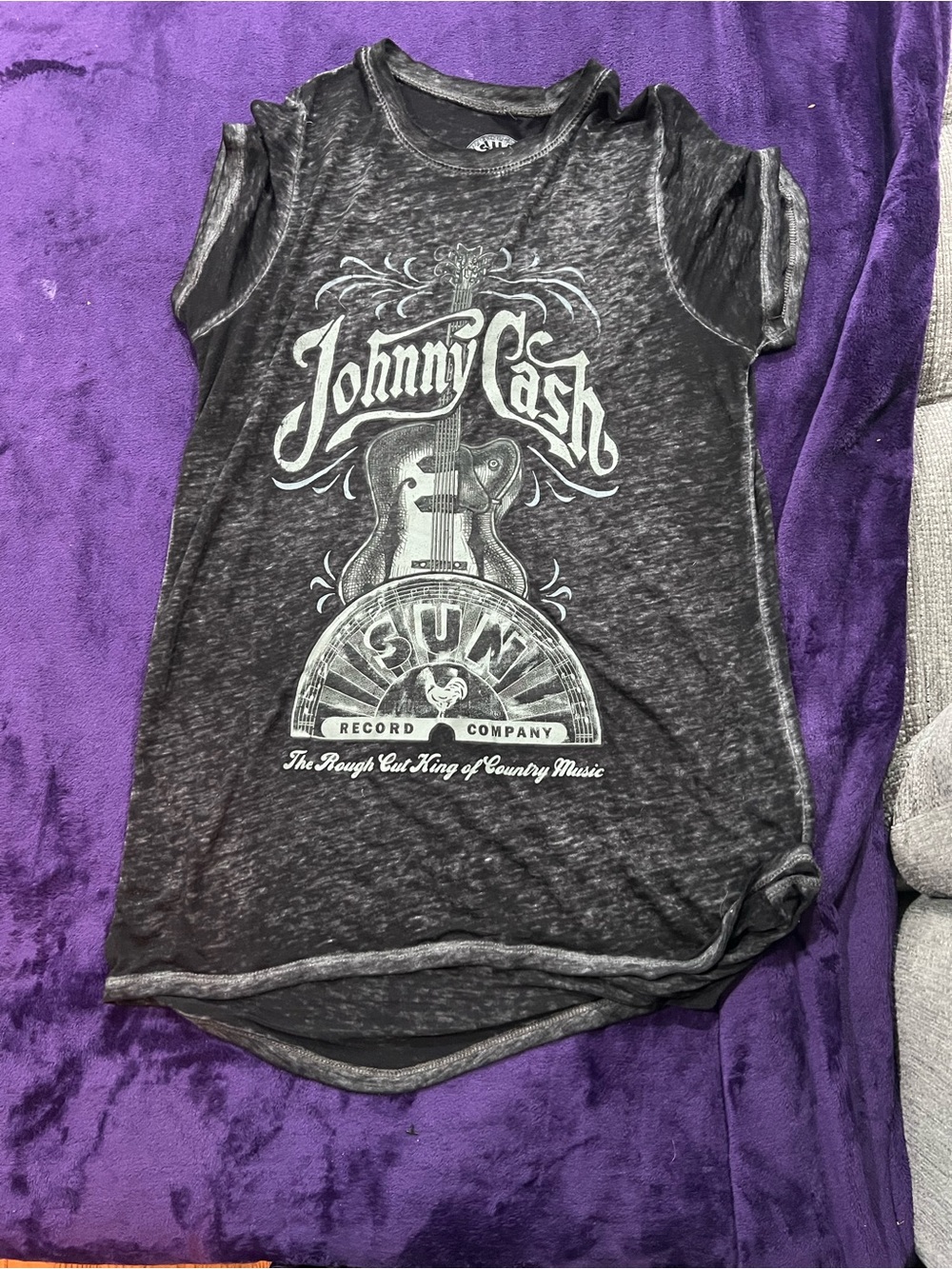 Johnny Cash Women’s Short Sleeve Graphic Tee - Black